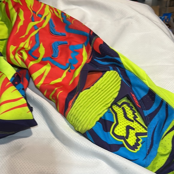 Fox 360 Moto Pants Size 36 Neon Leopard Print Motocross Dirt Bike Atv Protection - Picture 5 of 12